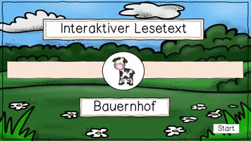Vorschau - Interaktives Material - Interaktiver Lesetext "Bauernhof" - Interaktive PDF - Deckblatt