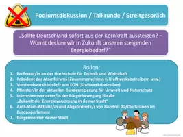 Vorschau - Stundenentwürfe - Physik: Podiumsdiskussion / Streitgespräch / Rollenspiel zur Kernkraft / Atomkraft / Kernenergie / Regenerative Energien - Rollenkarten & Co (Materialpaket) - Seite 2