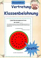 Vorschau - Anderer Materialtyp - Classroommanagement - Vertretungsstunden Belohnungssystem - Deckblatt