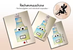 Vorschau - Stationenlernen - Rechenmaschine / Bastelvorlage / Multiplikation - Seite 1