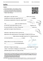 Vorschau - Arbeitsblätter - Arbeitsblatt zum Thema "Delfine" + Onlineübung & MP3 + Infografik - Deckblatt
