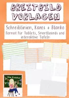 Vorschau - Arbeitsblätter - Digitale Schreiblinien und Karos in Breitbild (16:9) für Tablets, Smartboards und interaktive Tafeln - Deckblatt