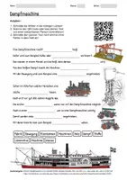 Vorschau - Arbeitsblätter - Arbeitsblatt zum Thema "Dampfmaschine" + Onlineübung & MP3 + Mindmap + Infografik - Deckblatt