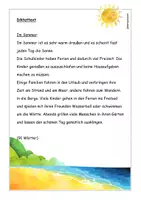 Vorschau - Arbeitsblätter - Diktat "Im Sommer", Lernwortübungen, Diktatvorbereitung - Seite 2