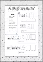 Vorschau - Arbeitsblätter - Hauptnenner von Bruchgleichungen bestimmen - Deckblatt