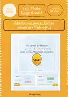 Vorschau - Arbeitsblätter - Addition ganzer Zahlen Pfeilmodell interaktiv - Deckblatt
