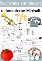 Vorschau - Arbeitsblätter - Buchstabe T/t - Miniheft für die Buchstabeneinführung - Deckblatt
