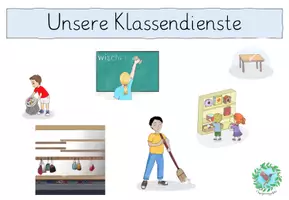 Vorschau - Präsentationen/Tafelbilder - Klassendienste für das gemeinsame Miteinander - Deckblatt