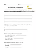 Vorschau - Arbeitsblätter - Übungen Grundwissen Verb - Deckblatt