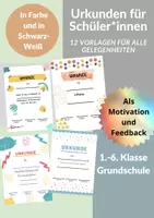 Vorschau - Stationenlernen - Urkunde, Zeugnis Zertifikat für alle Gelegenheiten zum Selbstausfüllen, Grundschule Vorlagen, blanko - Deckblatt