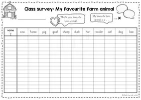 Vorschau - Stationenlernen - Farm Animals - Class Survey Englisch Grundschule (Klasse 3–4) – Interview & Speaking Activity für Wortschatztraining Bauernhoftiere | Arbeitsblätter - Seite 2