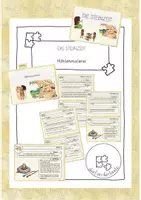 Vorschau - Mal- und Bastelvorlagen - Höhlenmalerei in der Steinzeit - Kartei - - Deckblatt