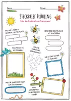 Vorschau - Arbeitsblätter - Im Frühling - Steckbrief - Seite 2