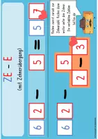 Vorschau - Poster - Rechenplakat Subtraktion ZE-E mit Zehnerunterschreitung - Seite 3