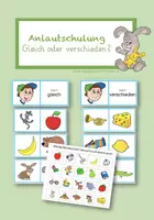Vorschau - Stationenlernen - Anlautschulung - gleich oder verschieden - Deckblatt