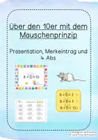 Vorschau - Arbeitsblätter - 10er Übergang Mäuschenprinzip plus ABs Arbeitsblätter - Deckblatt