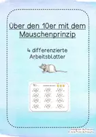 Vorschau - Arbeitsblätter - 10er Übergang Mäuschenprinzip über die 10 Arbeitsblätter - Deckblatt