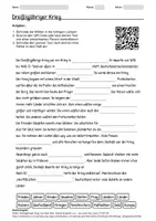 Vorschau - Arbeitsblätter - Lernposter + Arbeitsblätter zum Thema "Dreißigjähriger Krieg" + Lösung & MP3 + Mindmap + Infografiken - Seite 1