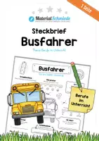 Vorschau - Arbeitsblätter - Steckbrief: Beruf Busfahrer - Deckblatt