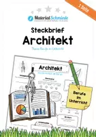 Vorschau - Arbeitsblätter - Steckbrief: Beruf Architekt - Deckblatt