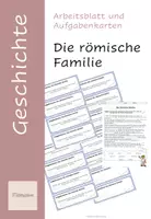 Vorschau - Arbeitsblätter - Die römische Familie (Arbeitsblatt und Aufgabenkarten) - Deckblatt