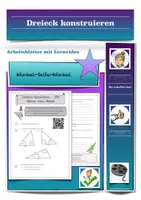 Vorschau - Arbeitsblätter - Dreiecke konstruieren WSW mit Lernvideo - Deckblatt