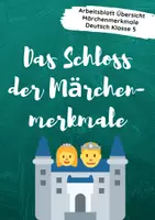 Vorschau - Arbeitsblätter - Das Schloss der Märchenmerkmale Arbeitsblatt Merkmale Märchen Kl. 5 6 - Deckblatt