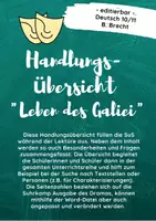 Vorschau - Arbeitsblätter - Handlungsübersicht Leben des Galilei Leseprotokoll Bertolt Brecht - Deckblatt