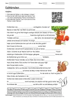 Vorschau - Arbeitsblätter - Arbeitsblatt zum Thema "Eichhörnchen" + Onlineübung & MP3 + Mindmap + Infografik - Deckblatt