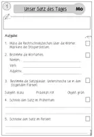 Vorschau - Arbeitsblätter - Starteraufgabe / Rechtschreibübung: Unser Satz des Tages - Seite 1