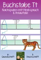 Vorschau - Arbeitsblätter - Buchstabe T nachspuren - mit Merkspruch - Deckblatt