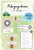 Vorschau - Unterrichtsreihen - Fahrzeuge bauen: 6. Stunde (Kl. 1) - Deckblatt