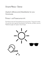 Vorschau - Arbeitsblätter - Ethik Arbeitsblätter Unsere Natur: Die Sonne - Deckblatt