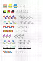 Vorschau - Mal- und Bastelvorlagen - 75 Karopapier Geometrie Zeichnungen Zierleisten - Seite 3