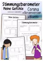 Vorschau - Arbeitsblätter - Stimmungsbarometer / Gefühle in Sketchnotes - Corona + Ferien - Seite 2