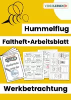 Vorschau - Arbeitsblätter - ProgrammMUSIK Hummelflug 🐝 Werkbetrachtung • Arbeitsblatt Faltheft - Deckblatt