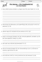 Vorschau - Arbeitsblätter - Die Wanze von Paul Shipton - Lesequiz/Lesetest - Seite 1