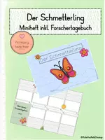 Vorschau - Arbeitsblätter - Der Schmetterling - Arbeitsheft inkl Forschertagebuch - Tiere der Wiese - Deckblatt