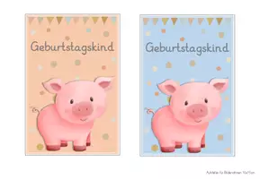 Vorschau - Bildkarten - Schweinchenklasse Geburtstagsschilder - Seite 2