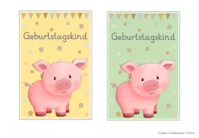 Vorschau - Bildkarten - Schweinchenklasse Geburtstagsschilder - Seite 3