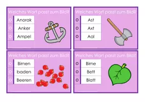 Vorschau - Stationenlernen - Welches Wort passt zum Bild? - Seite 3