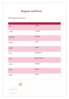 Vorschau - Arbeitsblätter - English: Singular and plural nouns with solution II - Seite 1