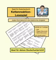 Vorschau - Spiele - Kettenreaktion – Aktives Lesespiel zum Leseverständnis (24-teilig) - Deckblatt