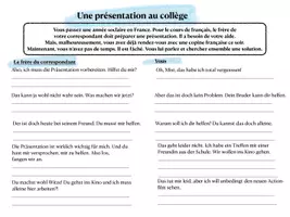 Vorschau - Arbeitsblätter - Prüfungsvorbereitung - production orale -préparation au collège - Seite 1