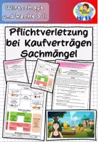 Vorschau - Stundenentwürfe - Pflichtverletzung bei Kaufverträgen Sachmängel Wirtschaft und Recht 8 II Lehrplan Plus - Deckblatt