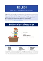 Vorschau - Arbeitsblätter - Persönlichkeitstypen: ENTP - Figuren erstellen mit MBTI - Deckblatt