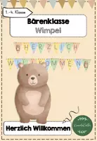 Vorschau - Fördermaterial/Inklusion - Bärenklasse Wimpel "Herzlich Willkommen" - Deckblatt