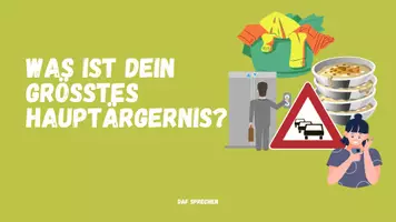 Vorschau - Stundenentwürfe - DAF Sprechen Was ist dein Hauptärgernis PDF und Video - Deckblatt