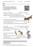 Vorschau - Arbeitsblätter - Arbeitsblatt zum Thema "Esel" + Onlineübung & MP3 + Mindmap + Infografik - Deckblatt