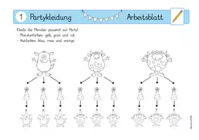 Vorschau - Arbeitsblätter - Kombinatorik Monsterparty - Seite 3